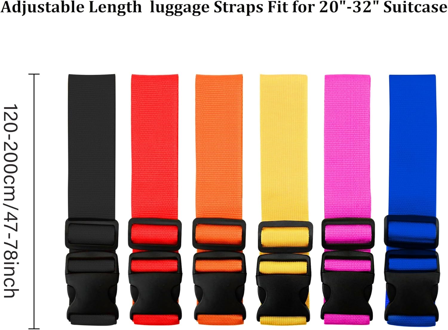 Travel Packing Cube - Jasne, regulowane paski do bagażu, 2