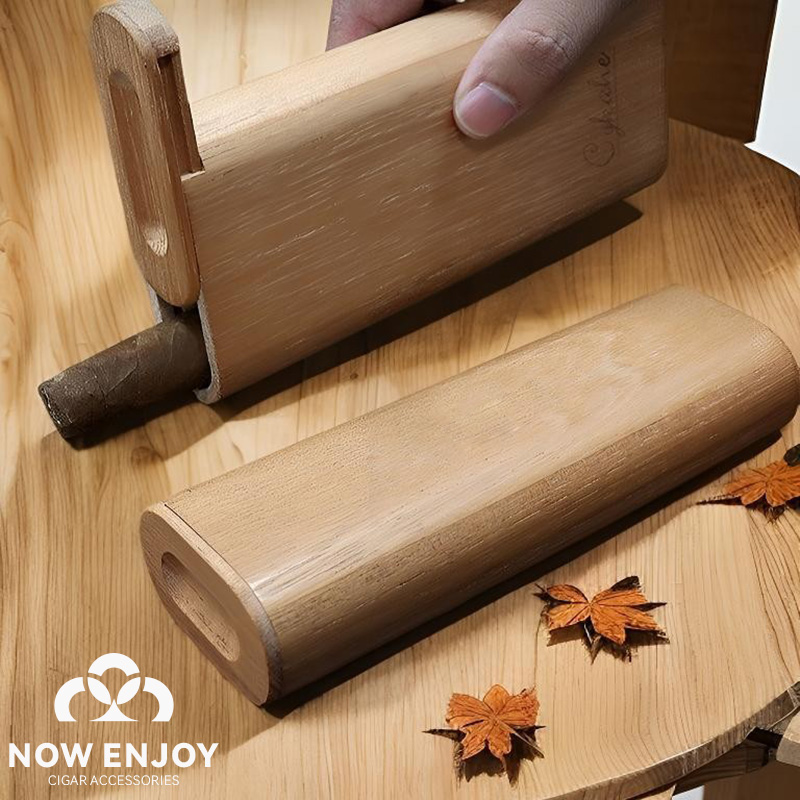 Travel Accessories Us - Przenośny futerał na cygara z naturalnego