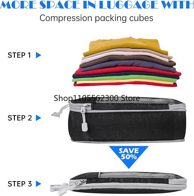Zestaw Kompresyjnych Saszetek  – Travel Accessories Packing Cubes recenzja i cena