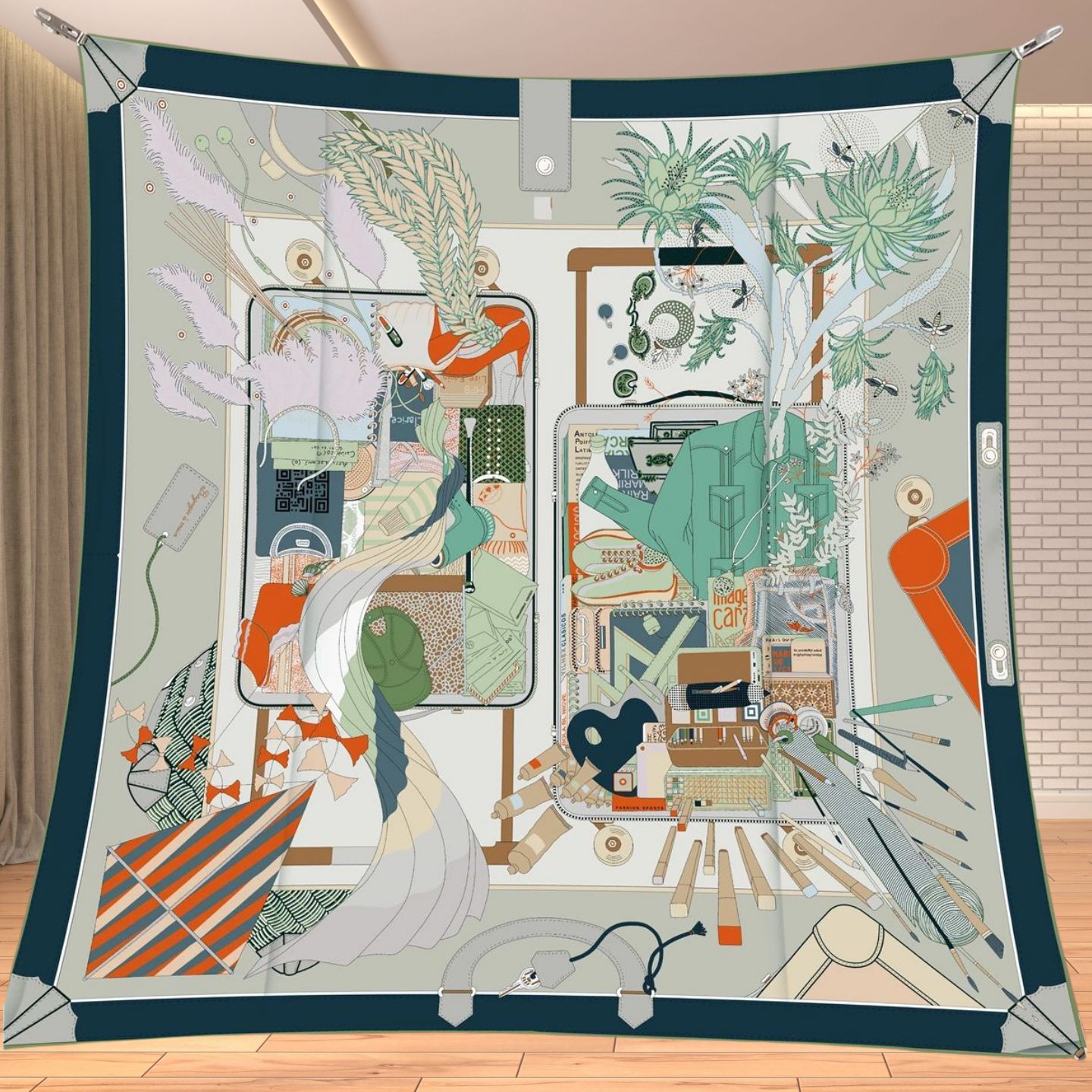 90cm Kwadratowa Apaszka z Jedw – Travel Accessories Aesthetic recenzja i cena